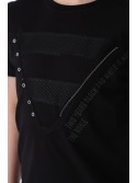 Tricou pentru baieti cu aplicatie cusuta, negru NDZ47001 - Magazin online - Boutique